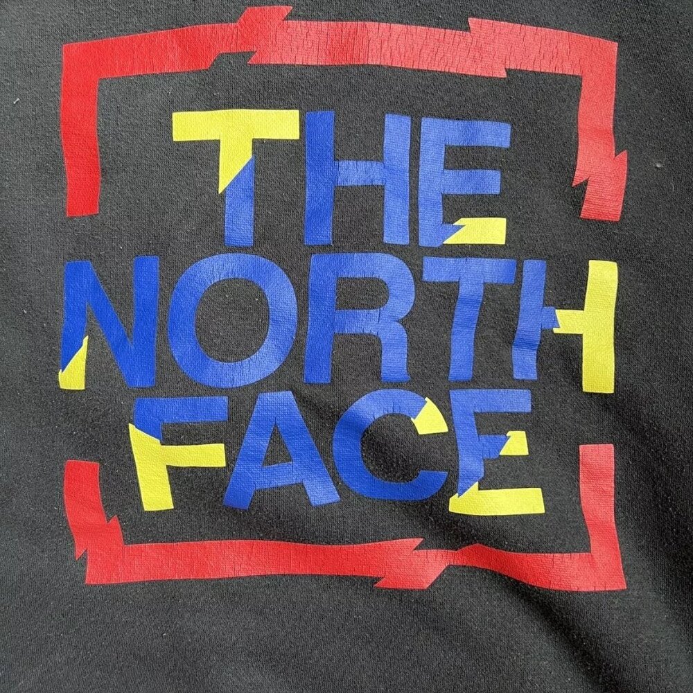 The North Face Graphic Hoodie Sweatshirt Men's Large Black Never Stop Exploring